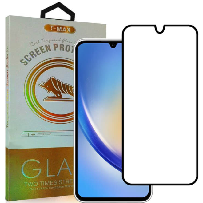 T-Max Premium 3D Tempered Glass Full Glue Fluid Despensing - Αντιχαρακτικό Γυαλί Οθόνης Samsung Galaxy A34 - Black