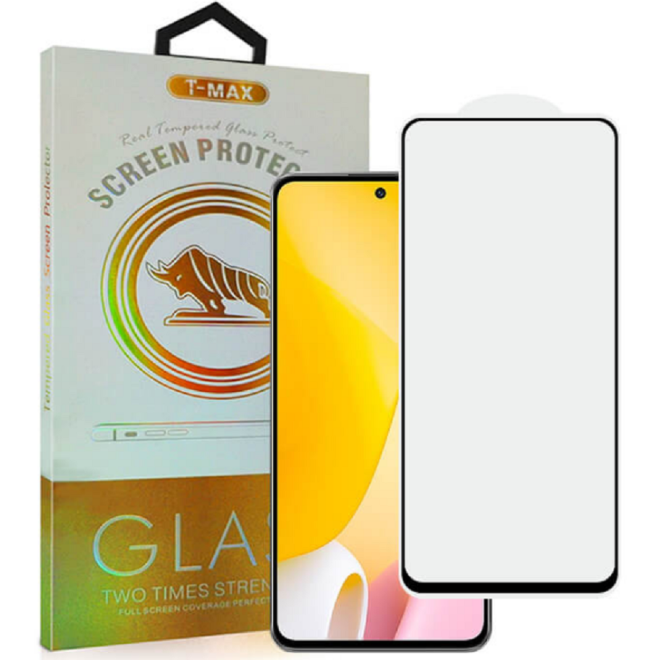 T-Max Premium 3D Tempered Glass Full Glue Fluid Despensing - Αντιχαρακτικό Γυαλί Οθόνης Xiaomi 12 Lite - Black