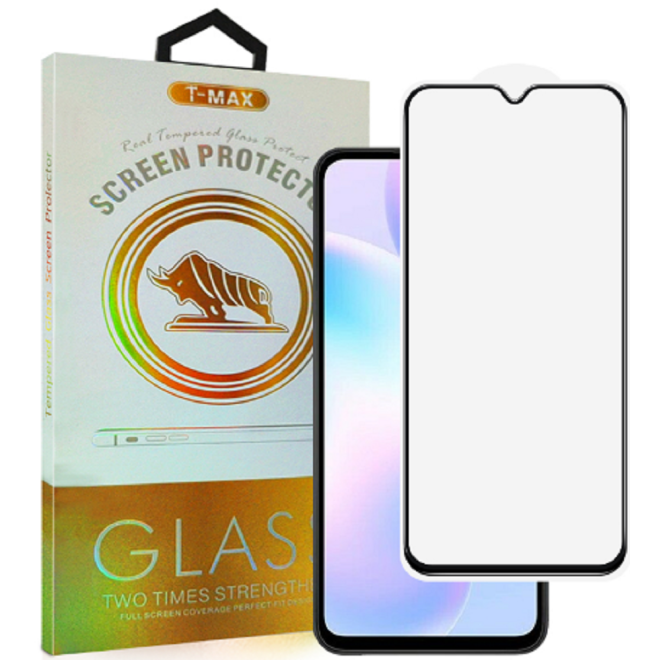 T-Max Premium 3D Tempered Glass Full Glue Fluid Despensing - Αντιχαρακτικό Γυαλί Οθόνης Xiaomi Redmi 9A - Black