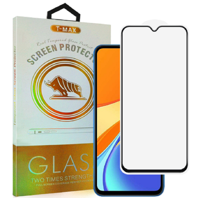 T-Max Premium 3D Tempered Glass Full Glue Fluid Despensing - Αντιχαρακτικό Γυαλί Οθόνης Xiaomi Redmi 9C - Black