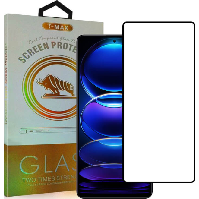 T-Max Premium 3D Tempered Glass Full Glue Fluid Despensing - Αντιχαρακτικό Γυαλί Οθόνης Xiaomi Redmi Note 12 Pro 5G / Poco X5 Pro - Black