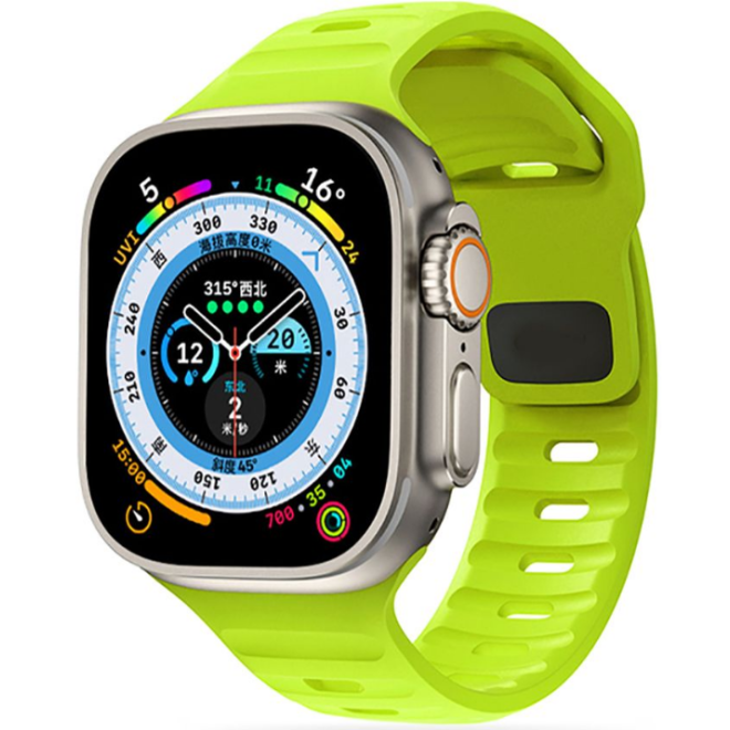 Tech-Protect Iconband Line - Λουράκι Σιλικόνης Apple Watch Ultra2/Ultra1/SE/10/9/8/7/6/5/4 (49/46/45/44mm) - Lime