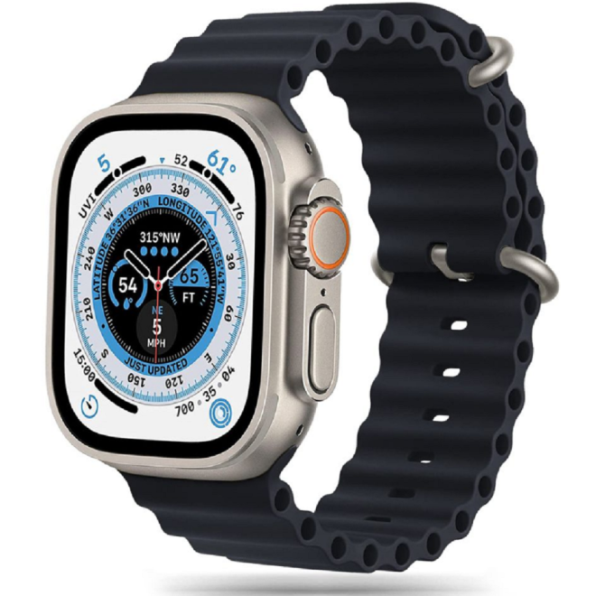 Tech-Protect Iconband Pro - Λουράκι Σιλικόνης Apple Watch Ultra2/Ultra1/SE/10/9/8/7/6/5/4 (49/46/45/44mm) - Black