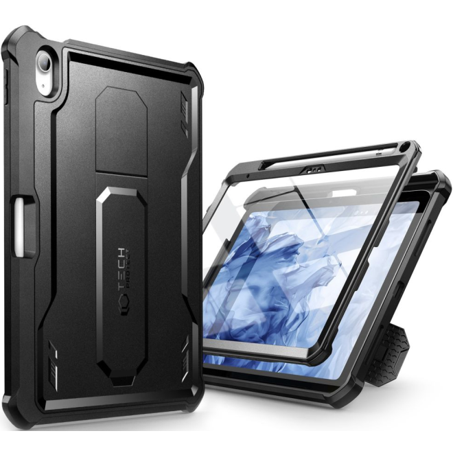Tech-Protect Kevlar Pro - Full Body Ανθεκτική Θήκη - Apple iPad (A16) 11th Gen. 2025 11" / 10th Gen. 2022 10.9" με Υποδοχή Apple Pencil - Black