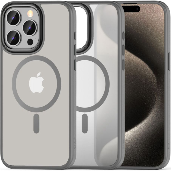 Θήκη iPhone 15 Pro Max Tech-Protect MagMat "2" Σκληρή Ημιδιάφανη με MagSafe Matte Titanium