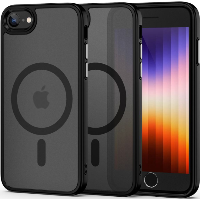 Tech-Protect MagMat - Σκληρή Ημιδιάφανη Θήκη MagSafe Apple iPhone SE 2022 / 2020 / 8 / 7 - Matte Black