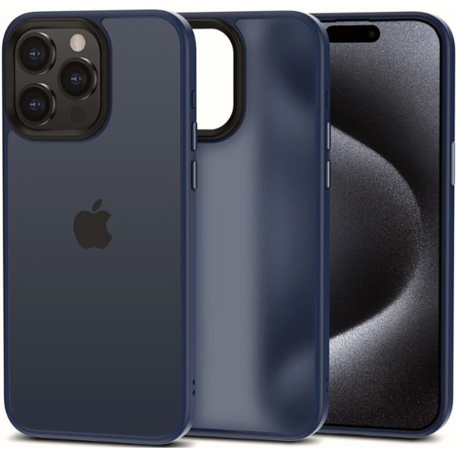 Tech-Protect MagMat - Σκληρή Ημιδιάφανη Θήκη Apple iPhone 15 Pro - Matte Navy
