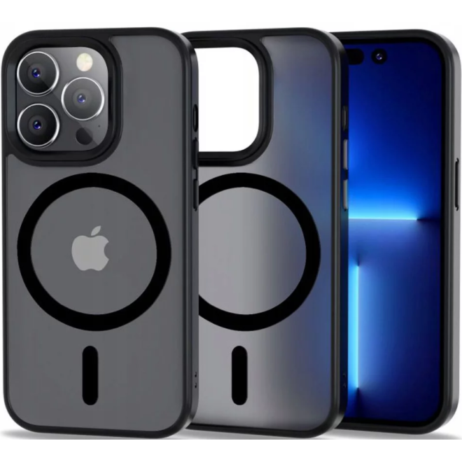 Tech-Protect MagMat - Σκληρή Ημιδιάφανη Θήκη MagSafe Apple iPhone 14 Pro - Matte Black