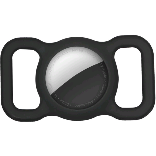 Tech-Protect Smooth Case Pet - Θήκη Σιλικόνης Apple AirTag για Κολάρο Κατοικιδίων - Black