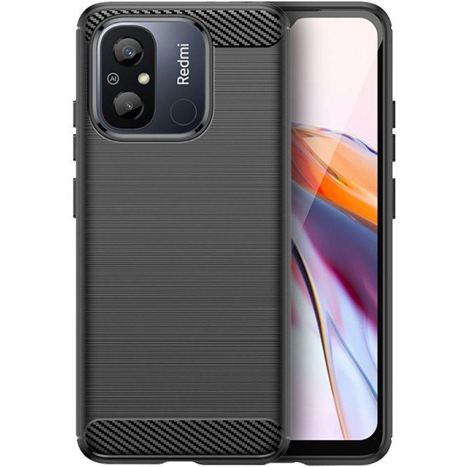 Tech-Protect Θήκη Σιλικόνης Carbon - Xiaomi Redmi 12C - Black