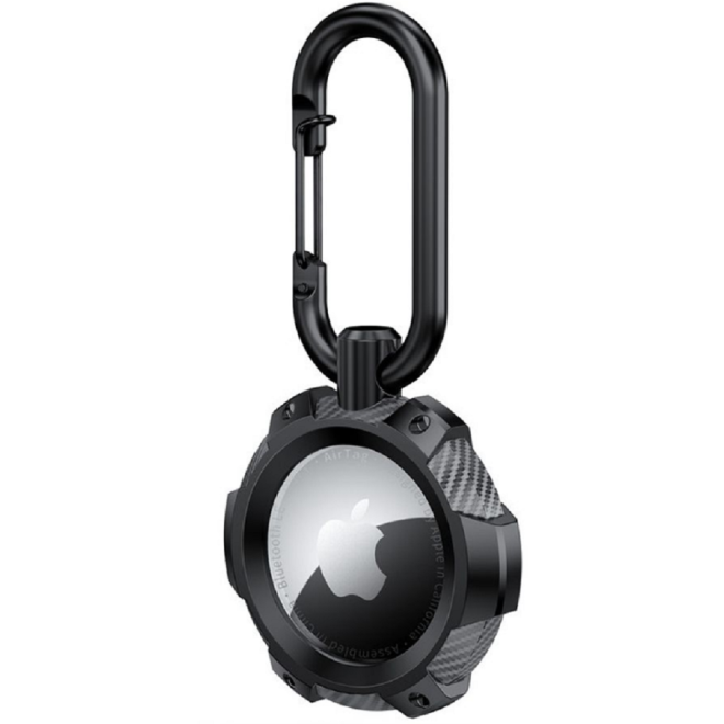Tech-Protect TPU Carbon - Θήκη / Μπρελόκ Σιλικόνης Apple AirTag - Black