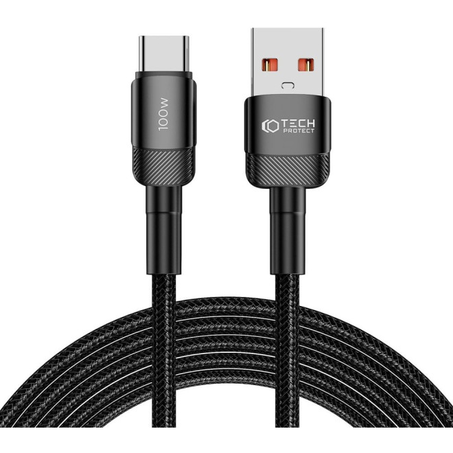 Tech-Protect Ultraboost Evo - Καλώδιο Φόρτισης και Μεταφοράς Δεδομένων USB-A σε Type-C - 300cm - 100W - 5A - Black