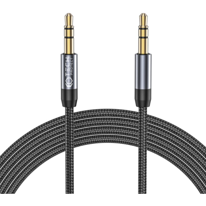 Tech-Protect Ultraboost Καλώδιο Ήχου Aux - 3.5mm Jack (male) σε 3.5mm Jack (male) - 150cm - Black