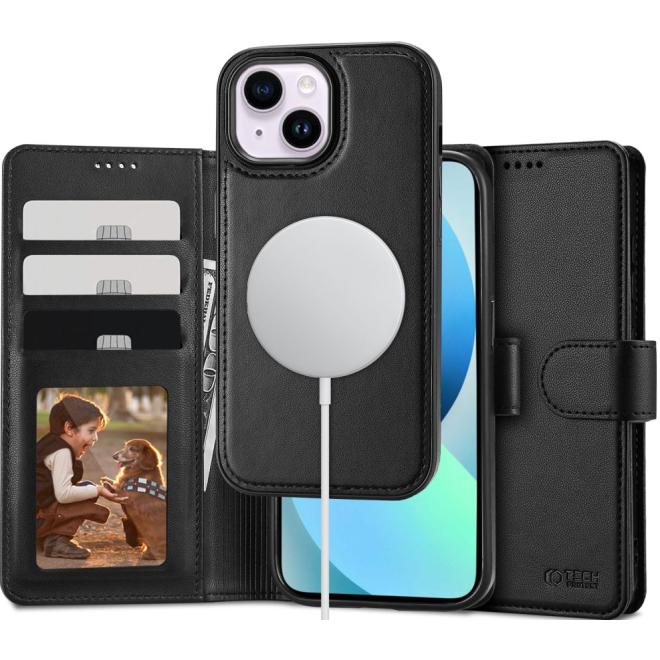 Tech-Protect Wallet MagSafe - 2 σε 1 Πορτοφόλι με Αποσπώμενη Θήκη MagSafe - Apple iPhone 13 - Black