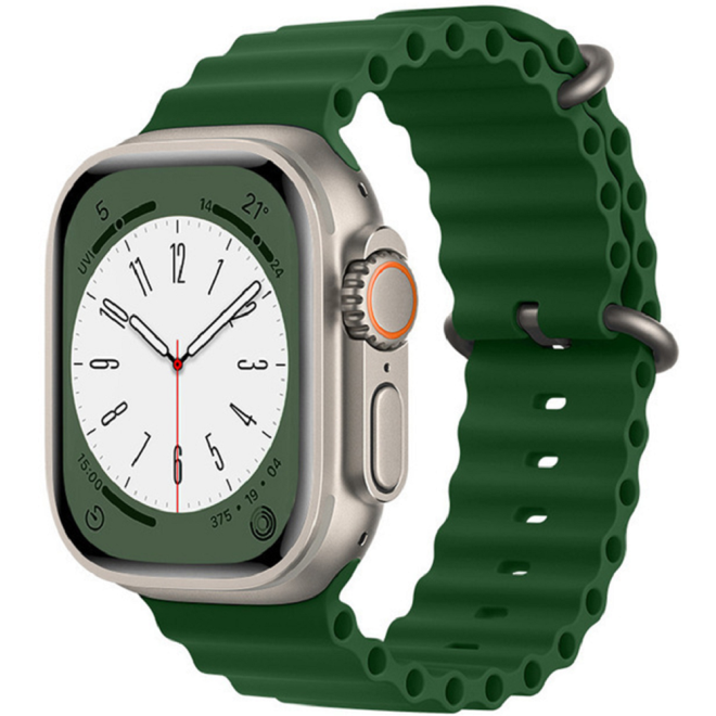 Techsuit Watchband W038 - Λουράκι Σιλικόνης Apple Watch Ultra2/Ultra1/SE/10/9/8/7/6/5/4 (49/46/45/44mm) - Army Green