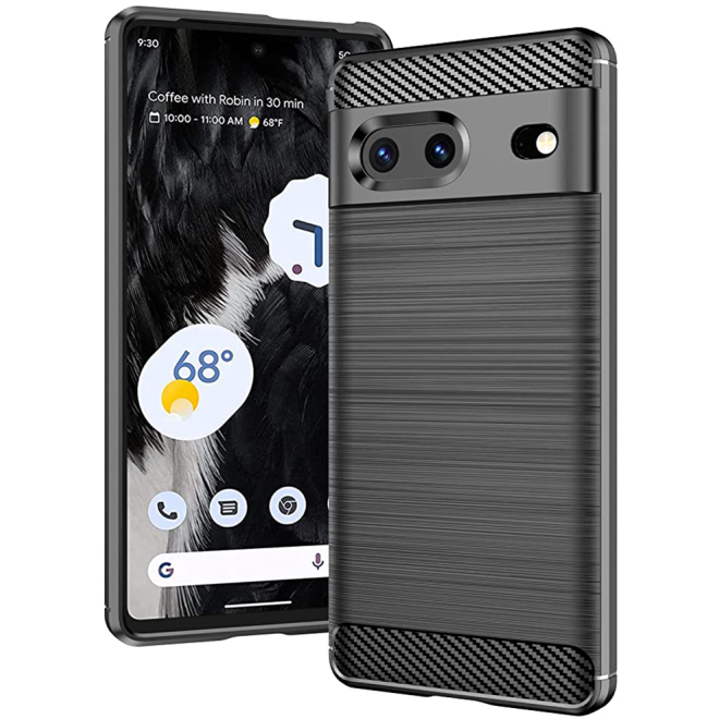 Techsuit Carbon Silicone - Θήκη Σιλικόνης Google Pixel 7 - Black