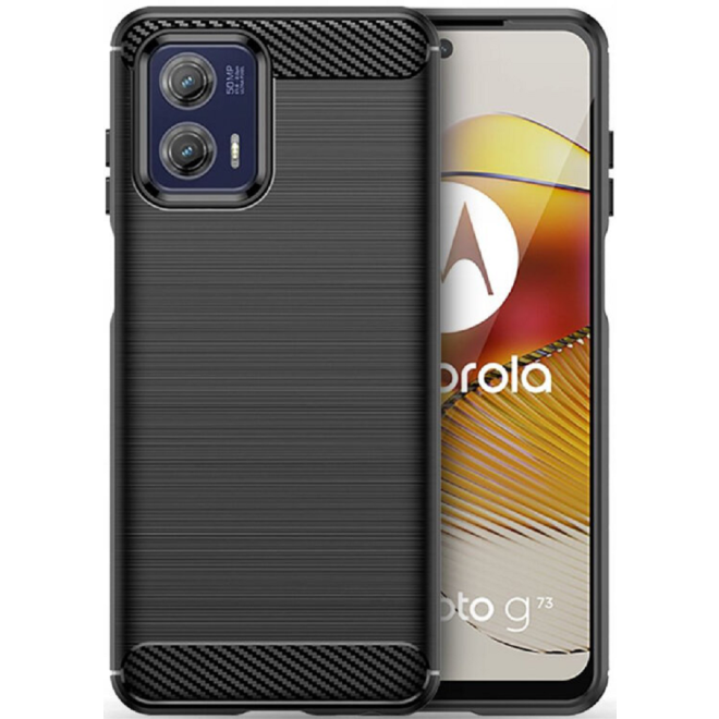 Techsuit Carbon Silicone - Θήκη Σιλικόνης Motorola Moto G73 - Black