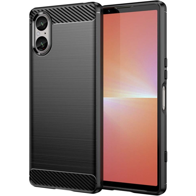 Techsuit Carbon Silicone - Θήκη Σιλικόνης Sony Xperia 5 V - Black