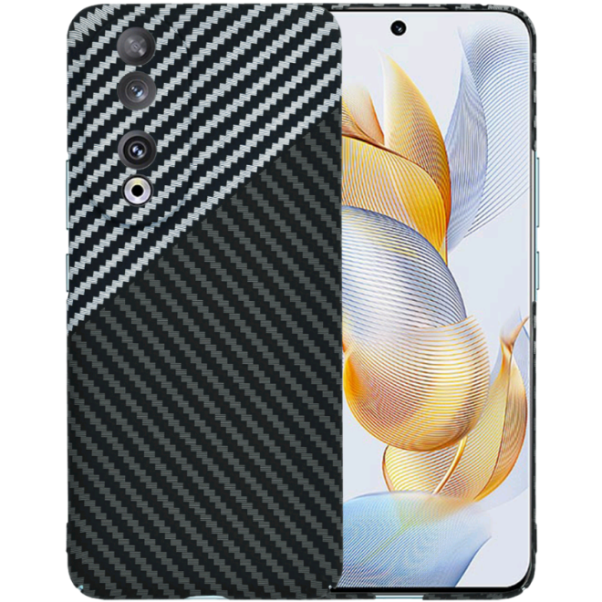 Techsuit Carbonite FiberShell - Σκληρή Θήκη Honor 90 - Stealth Gray