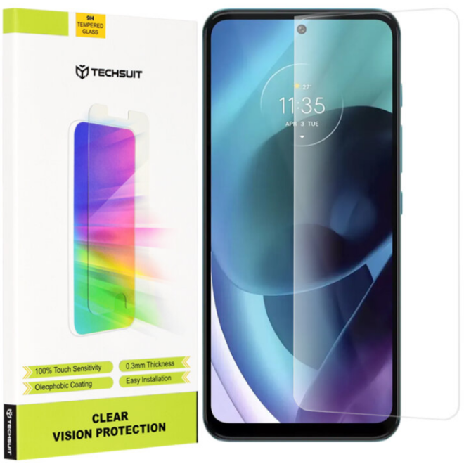 Techsuit Clear Vision Tempered Glass - Αντιχαρακτικό Προστατευτικό Γυαλί Οθόνης - Motorola Moto G72 - Transparent