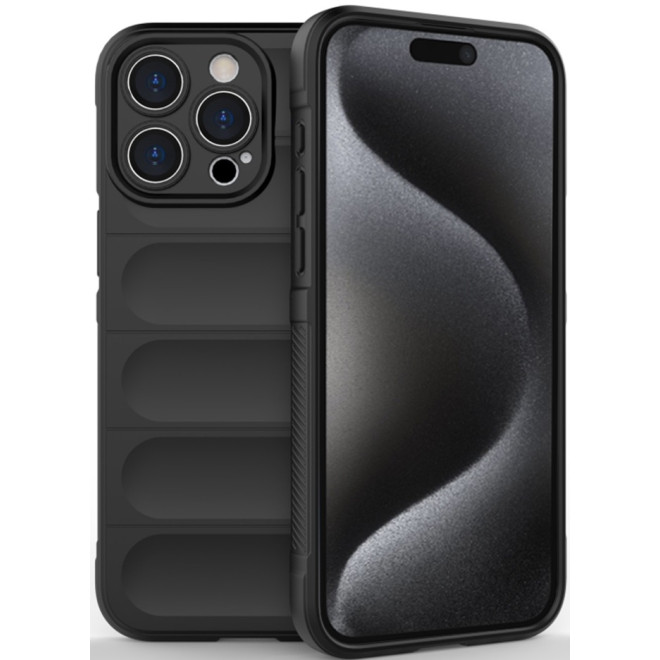 Techsuit Magic Shield - Θήκη Σιλικόνης Apple iPhone 15 Pro - Black