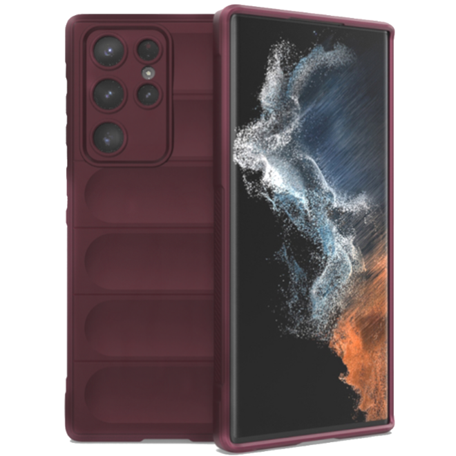 Techsuit Magic Shield - Θήκη Σιλικόνης Samsung Galaxy S22 Ultra 5G - Bordeaux
