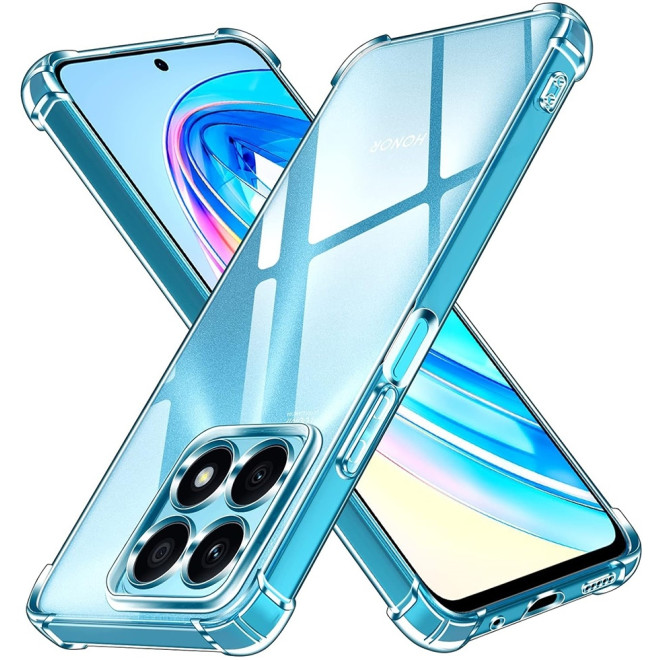 Techsuit Shockproof Clear Silicone - Διάφανη Θήκη Σιλικόνης - Honor X8a - Clear