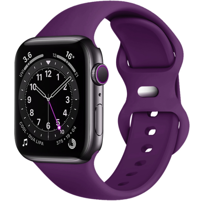 Techsuit Watchband W031 - Λουράκι Σιλικόνης Apple Watch Ultra2/Ultra1/SE/10/9/8/7/6/5/4 (49/46/45/44mm) - Dark Purple