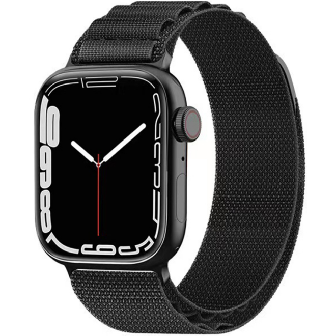 Techsuit Watchband W037 - Nylon Λουράκι Apple Watch SE/10/9/8/7/6/5/4 (42/41/40mm) - Black