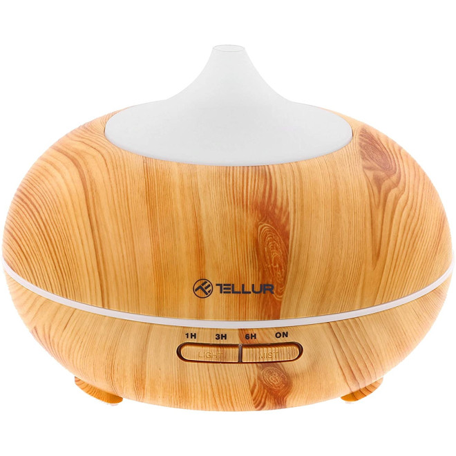 Tellur Smart WiFi Aroma LED Diffuser - Συσκευή για Αρωματοθεραπεία Τηλεχειριζόμενη Μέσω WiFi - 300ml - Brown