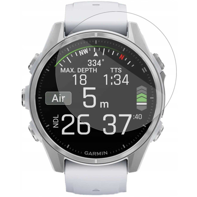 Tempered Glass Garmin Fenix 8 43mm Spacecase Smartwatch Glass 2.5D Αντιχαρακτικό Γυαλί Προστασίας Οθόνης Clear