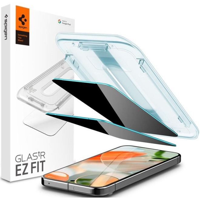 Tempered Glass Google Pixel 9 / 9 Pro Spigen GLAS.tR EZ Fit Privacy Αντιχαρακτικό Γυαλί Προστασίας Απορρήτου Οθόνης 2 Τεμάχια
