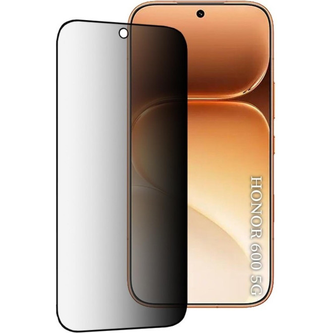 Tempered Glass Honor 600 / 600 Pro Techsuit 111D Privacy Full Glue Full Face Αντιχαρακτικό Γυαλί Προστασίας Απορρήτου Οθόνης Black