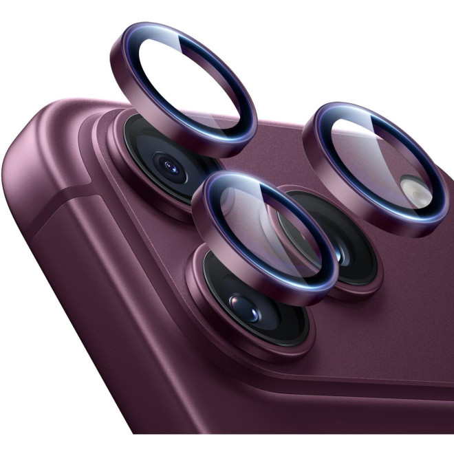 Tempered Glass iPhone 18 Pro / 18 Pro Max ESR Armorite Camera Lens Protectors Αντιχαρακτικό Γυαλί Προστασίας για Φακό Κάμερας Deep Burgundy 