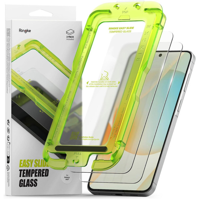 Tempered Glass Samsung Galaxy A57 Ringke Easy Slide Αντιχαρακτικό Γυαλί Προστασίας Οθόνης 2 Τεμάχια Clear