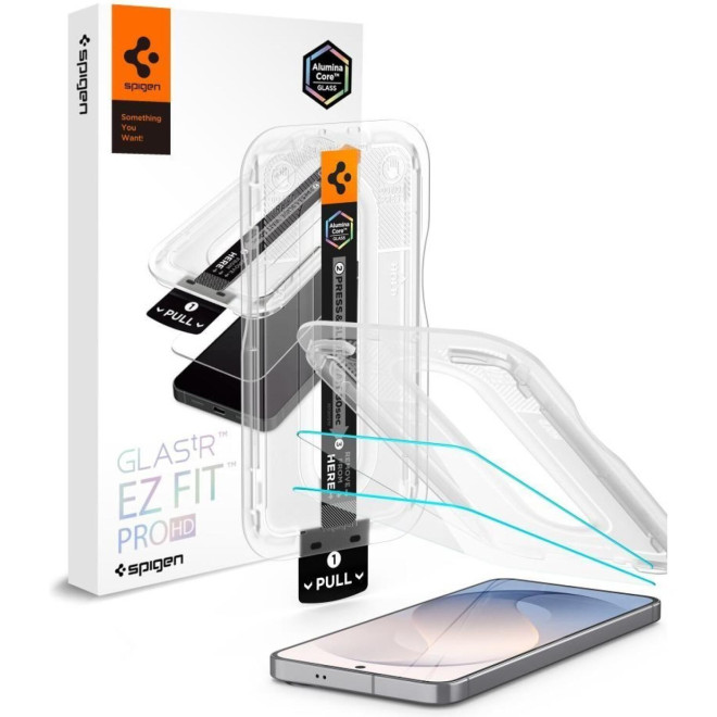 Tempered Glass Samsung Galaxy S26 FE Spigen GLAS.tR EZ Fit Pro HD AluminaCore 10H+ Ανθεκτικό Αντιχαρακτικό Γυαλί Προστασίας Οθόνης 2 Τεμάχια Clear