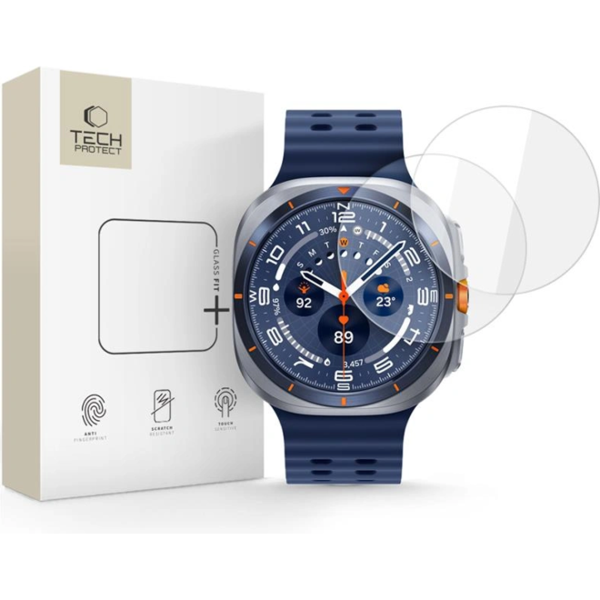 Tempered Glass Samsung Galaxy Watch Ultra 2025 / 2024 47mm Tech-Protect Glass Fit+ Αντιχαρακτικό Γυαλί Προστασίας Οθόνης 2 Τεμάχια Clear