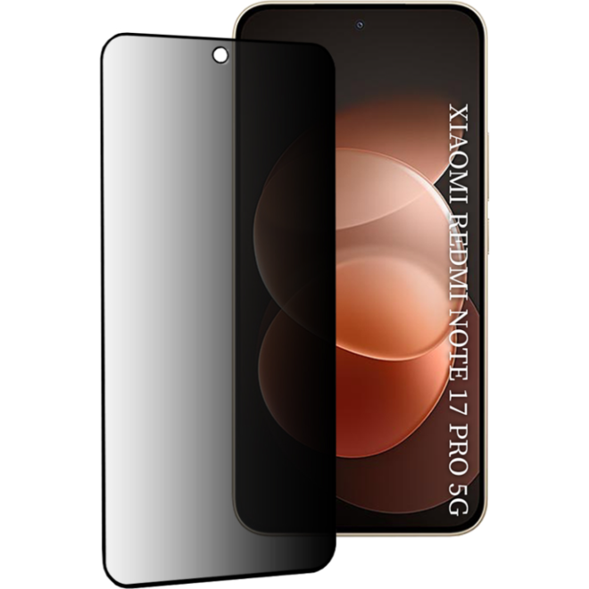 Tempered Glass Xiaomi Redmi Note 17 Pro Techsuit 111D Privacy Full Glue Full Face Αντιχαρακτικό Γυαλί Προστασίας Απορρήτου Οθόνης Black