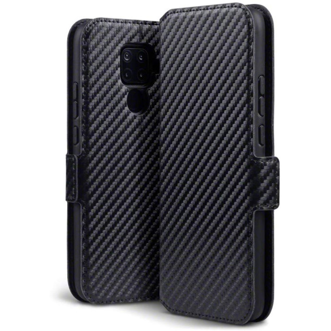 Terrapin Low Profile Θήκη - Πορτοφόλι Carbon Fibre Huawei Mate 30 Lite - Black