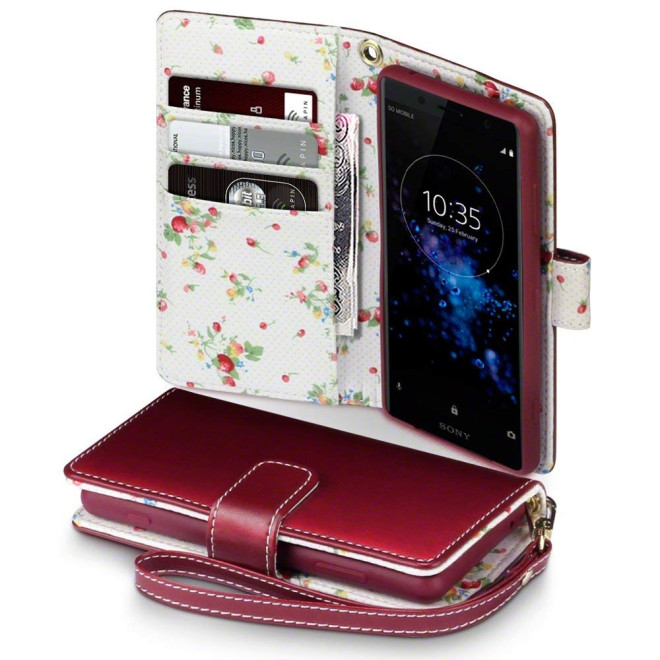 Terrapin Θήκη Πορτοφόλι Sony Xperia XZ2 Compact - Red Floral