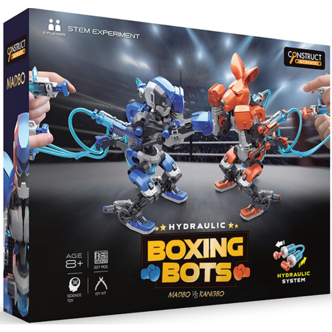 The Source Constract & Create Hydraulic Boxer Kit - Εκπαιδευτικό Παιχνίδι Ρομπότ Πυγμαχίας με τη Μέθοδο της Υδραυλικής
