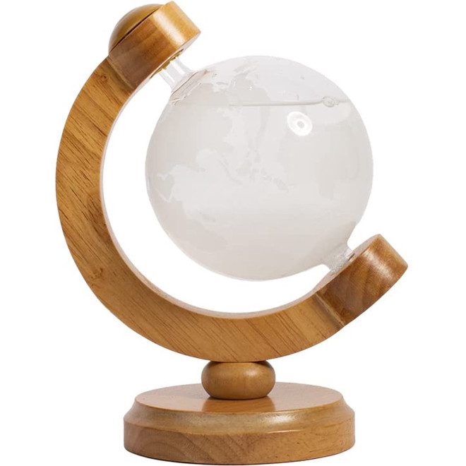 The Source InGenious Storm Globe With Stand - Βαρόμετρο Πρόβλεψης Καιρού / Σφαίρα Καταιγίδας με Ξύλινη Βάση