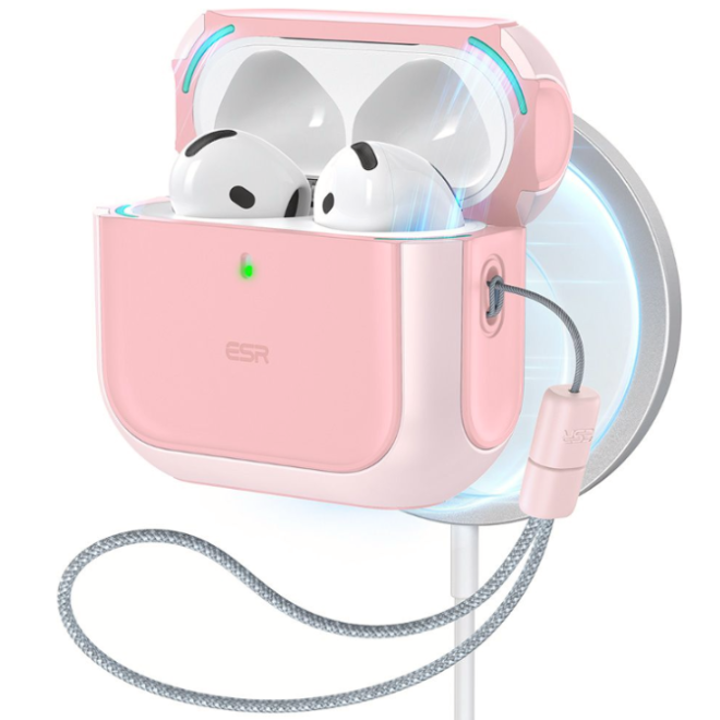 Θήκη AirPods 4th Gen ESR Orbit Hybrid HaloLock με MagSafe Pink