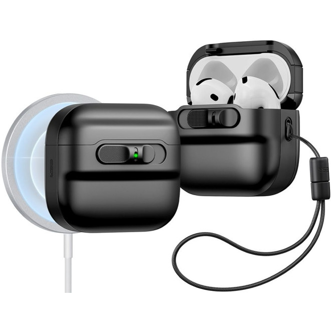Θήκη AirPods 4th Gen ESR Pulse FlickLock Case HaloLock με MagSafe & Λουράκι Χειρός Black