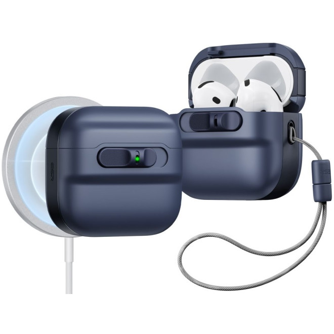 Θήκη AirPods 4th Gen ESR Pulse FlickLock Case HaloLock με MagSafe & Λουράκι Χειρός Blue