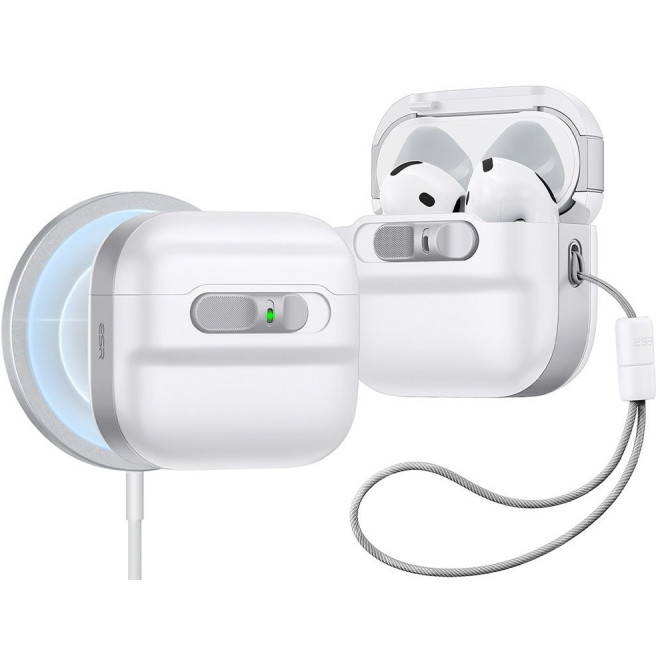 Θήκη AirPods 4th Gen ESR Pulse FlickLock Case HaloLock με MagSafe & Λουράκι Χειρός White