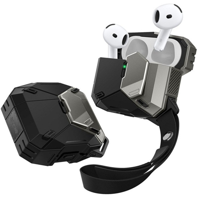 Θήκη AirPods 4th Gen Supcase i-Blason Matrix Σκληρή Ανθεκτική με MagSafe & Λουράκι Χειρός Black 