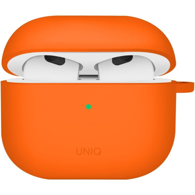 Θήκη AirPods 4th Gen Uniq Nexo Σκληρή με Ear Hooks / Άγκιστρα Αυτιών Volt Orange