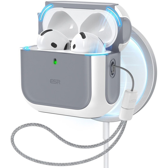 Θήκη Apple AirPods 4th Gen - ESR Orbit Hybrid HaloLock με MagSafe - White