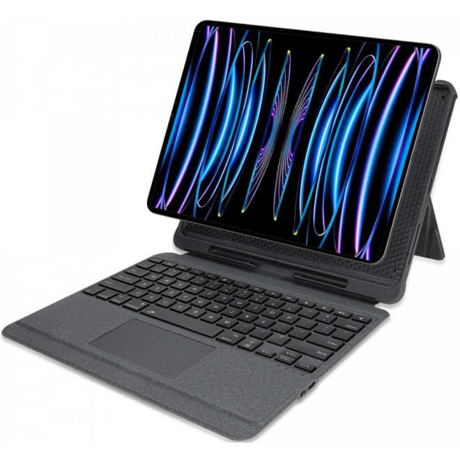 Θήκη Apple iPad Air 13" 2025 / 2024 - Buddi Thorn Keyboard Case με Υποδοχή για Apple Pencil και Αποσπώμενο Μαγνητικό Πληκτρολόγιο Bluetooth - Black